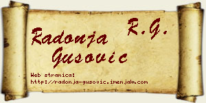 Radonja Gušović vizit kartica